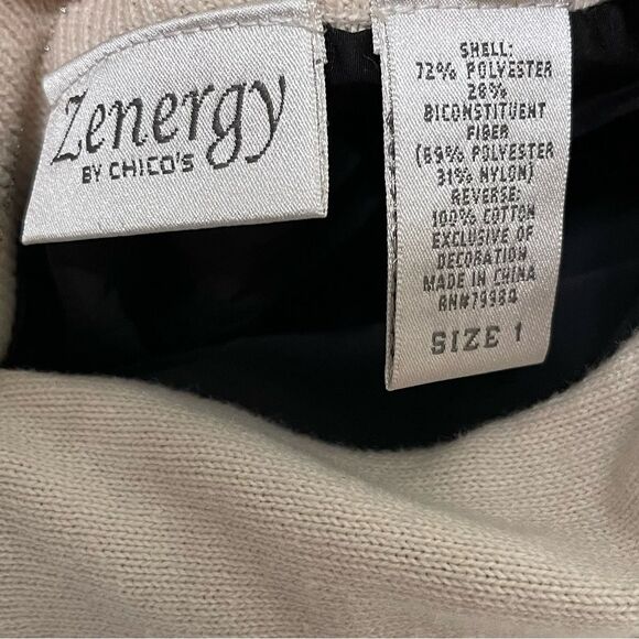 Chico’s Zenergy Reversible Roxy Rib Vest Zip Up Snap Button Athleisure Size M - Picture 3 of 16